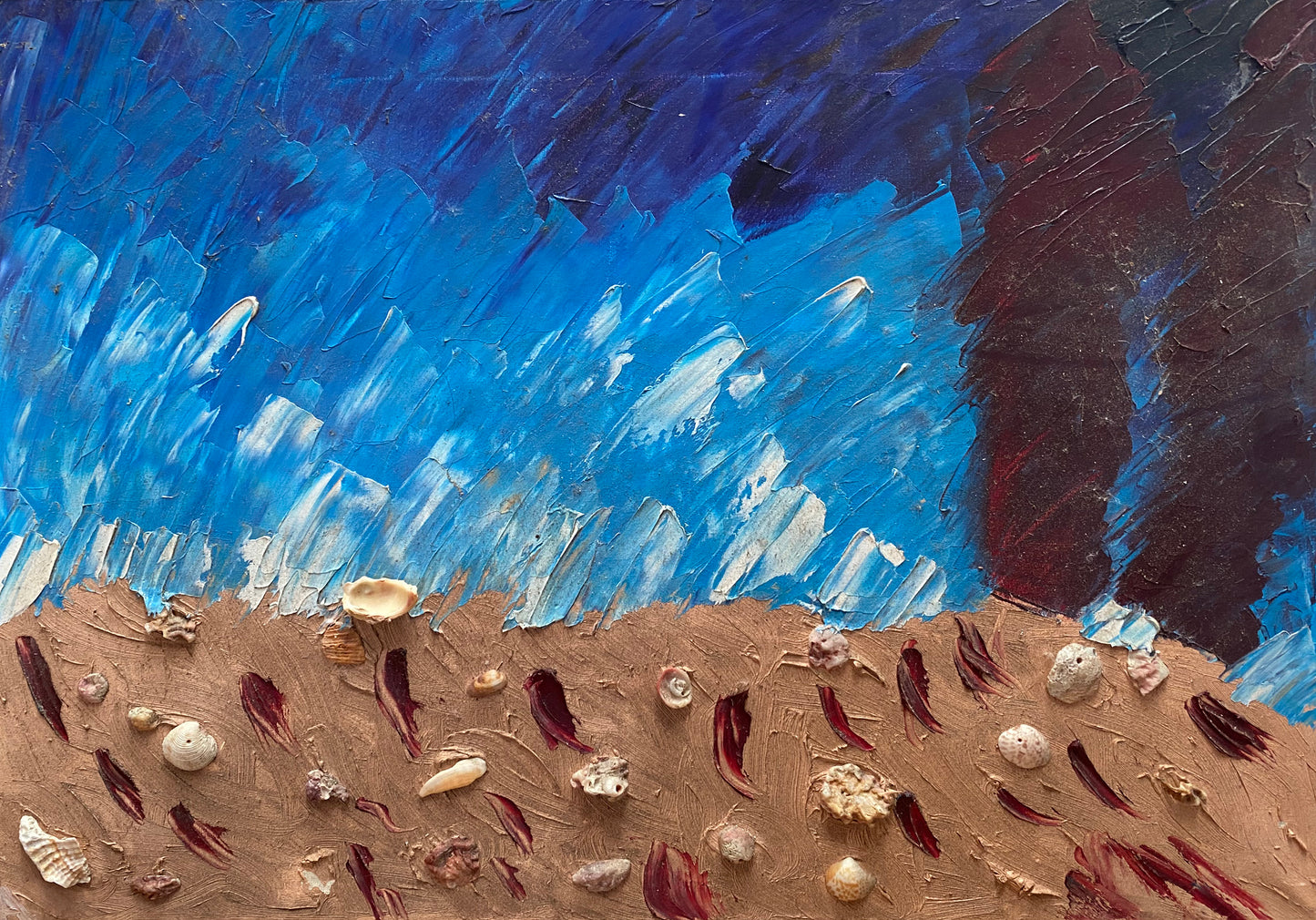 THE BEACH, 69.8 × 59.9 cm