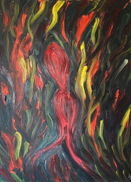 Alessandra Mattanza | IN THE BUSH, 23.6 x 31.4 in - Oil on Canvas.