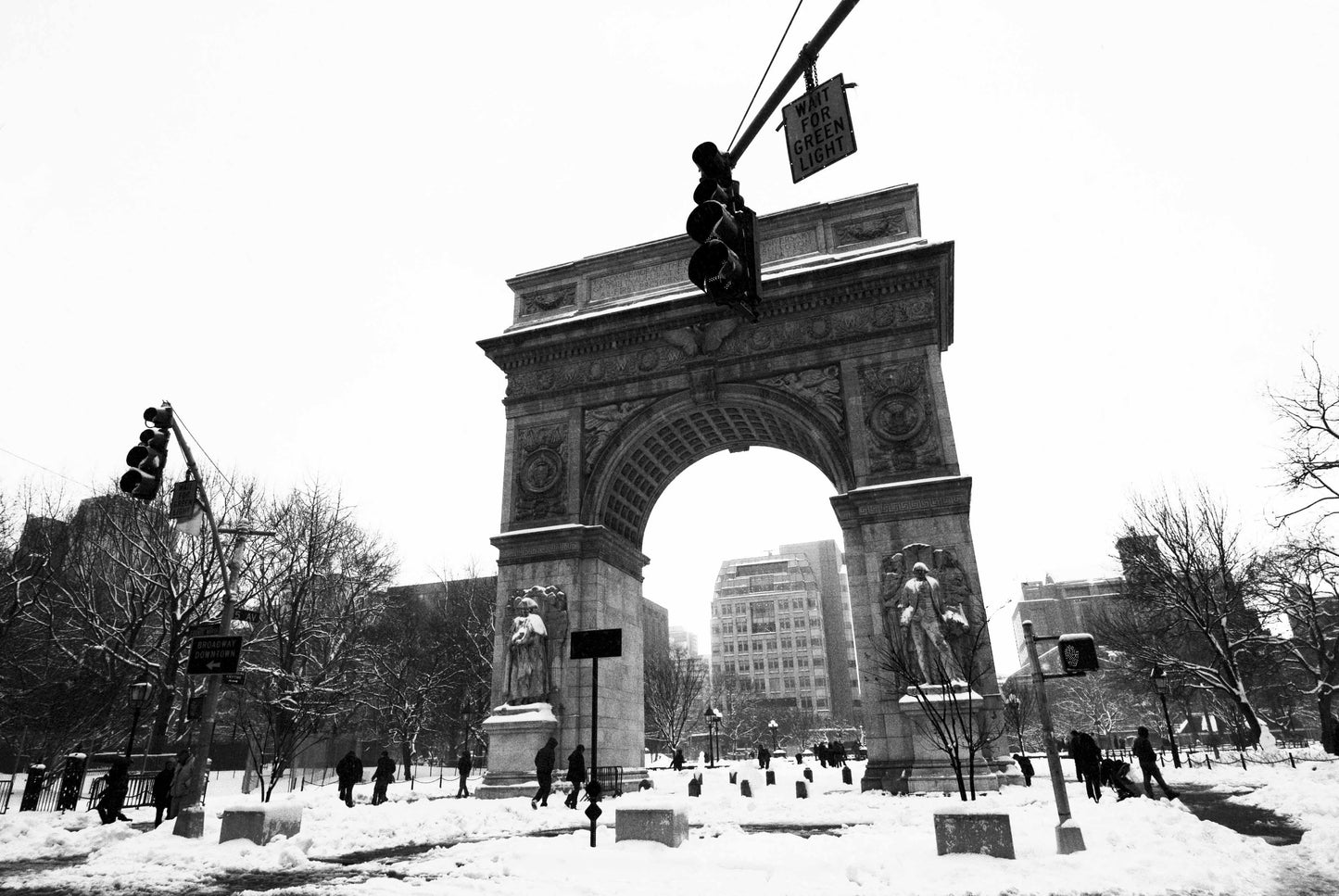 WAITING FOR THE GREEN LIGHT, Washington Square Park, New York
