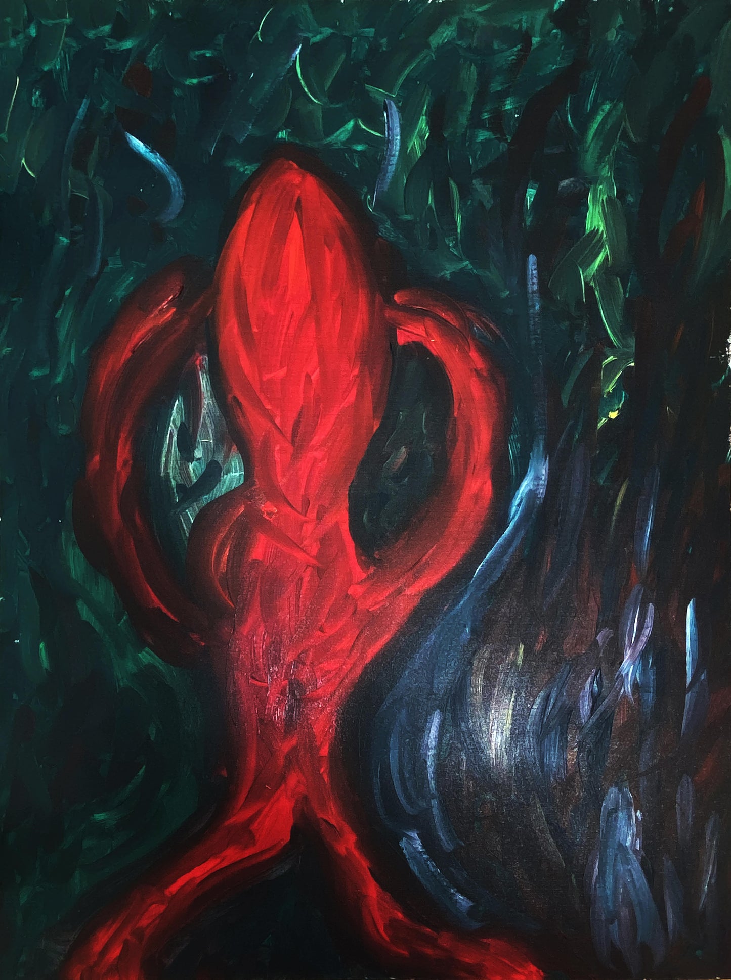 Alessandra Mattanza | DANCING WOMAN, 23.4 x 33.1 in - Oil on Paper. An original work in oils on paper, a woman dances.