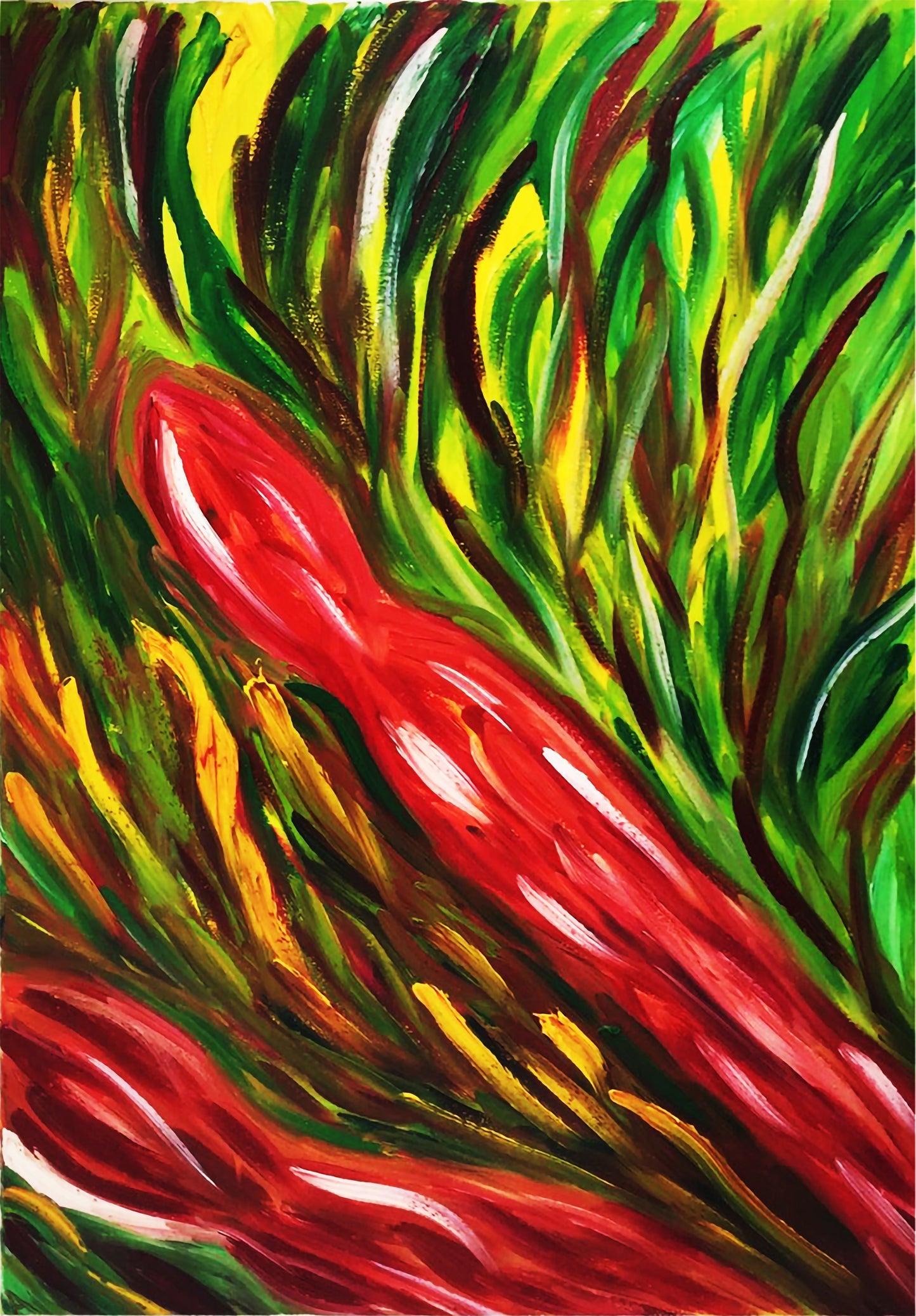 Alessandra Mattanza | IN THE BUSH, 23.4 x 33.1 in - Oil on Paper.