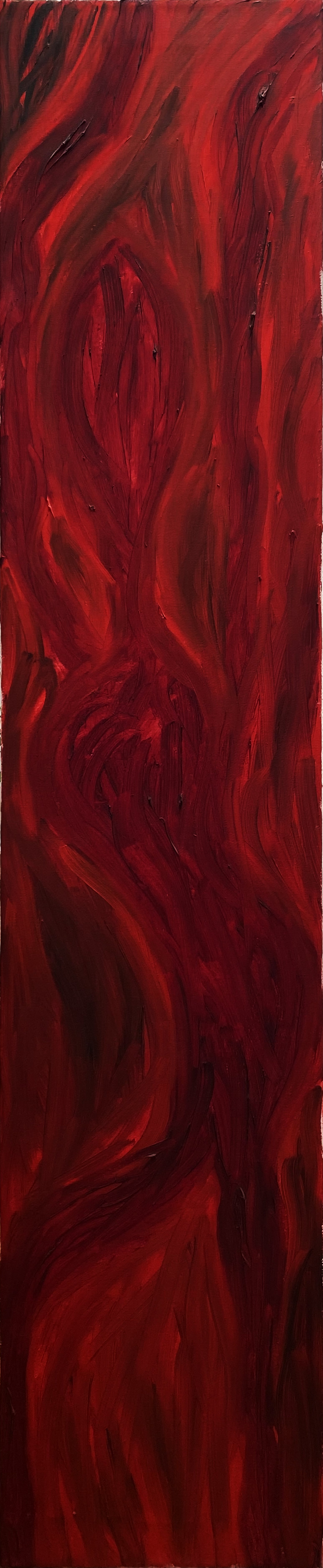 Alessandra Mattanza | DANCING, 11.8 x 39.4 in - Oil on Canvas. A large and striking work in oils on high quality canvas.