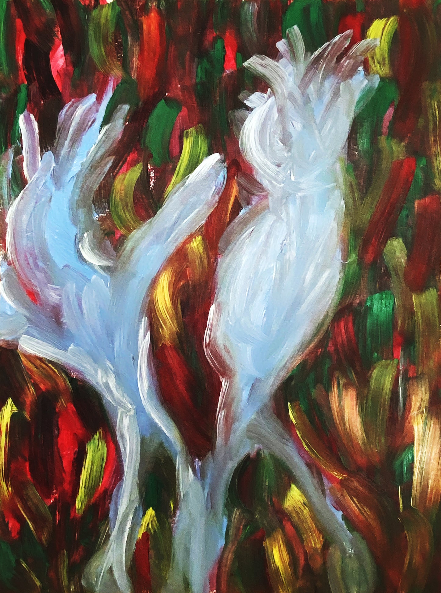 Alessandra Mattanza | IN THE BUSH, 23.4 x 33.1 in - Oil on Paper.