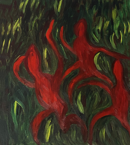 RUNNING IN THE BUSH, 49.8 × 59.9 cm