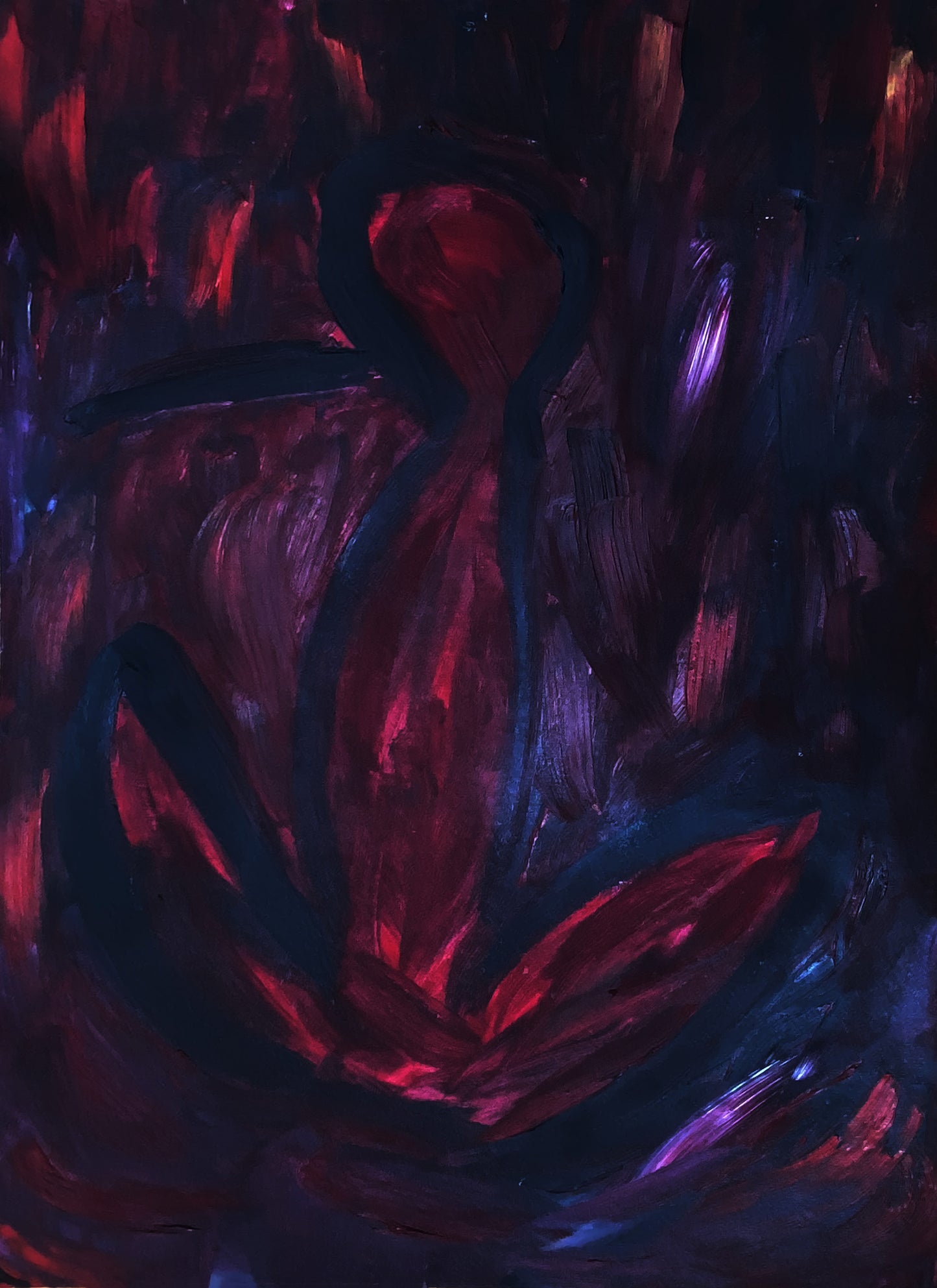 SMOKING WOMAN,59.4 × 84.1 cm