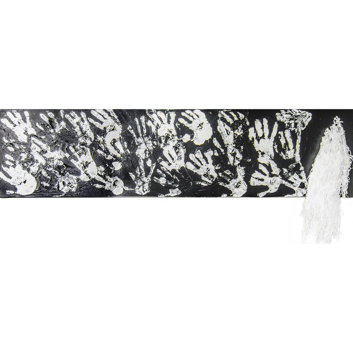 Knife, paper, acrylic on canvas, HUMANITY (2022)