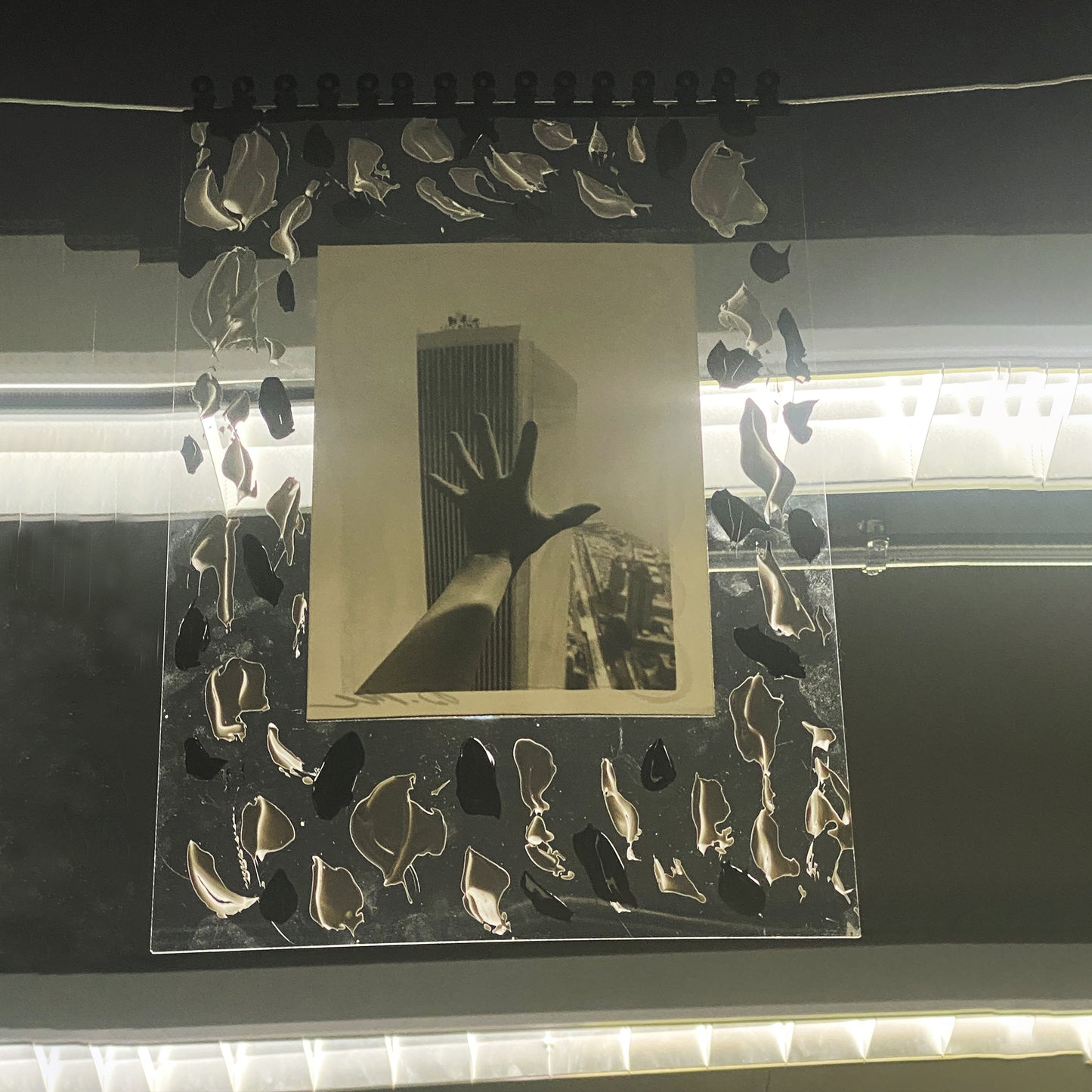 Photography (2010), acrylic, knife on plexiglass, SEPTEMBER 11TH, WORLD TRADE CENTER (2022)