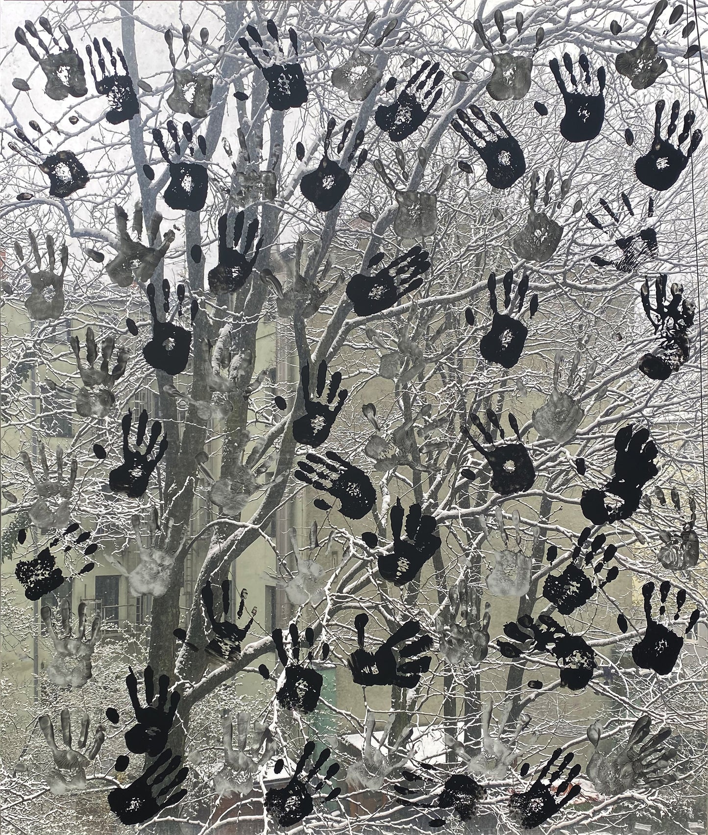 Window, acrylic on glass, UNITED WE STAND (2022)