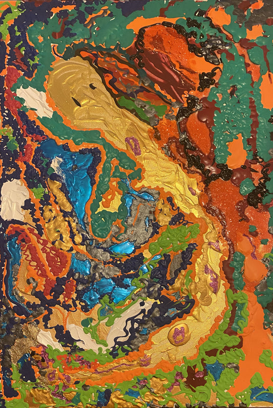 THE EPOS OF LOVE - The Snake, FIRE, 60 x 90 cm