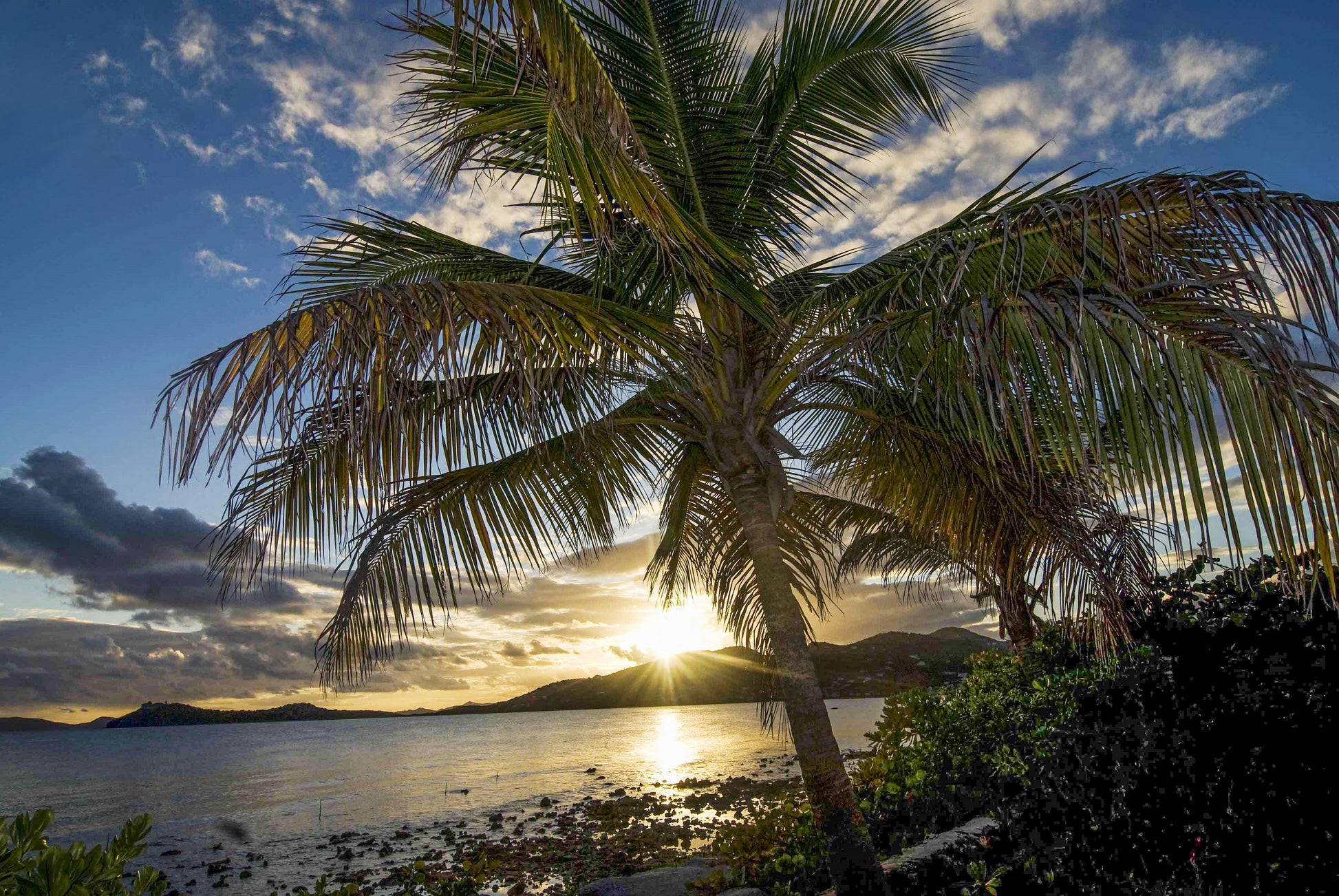 Alessandra Mattanza | LIGHT OF A MOMENT, Tortola, British Virgin Islands. A beautiful sunset over the coast of the island of Tortola. Available as an art print or a photographic print on acrylic glass.