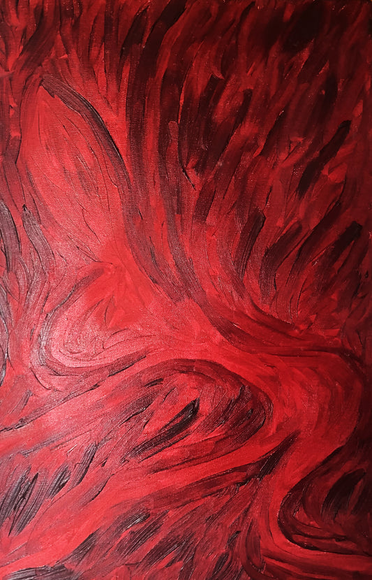 WOMAN ON FIRE, 15.7 x 23.6 in