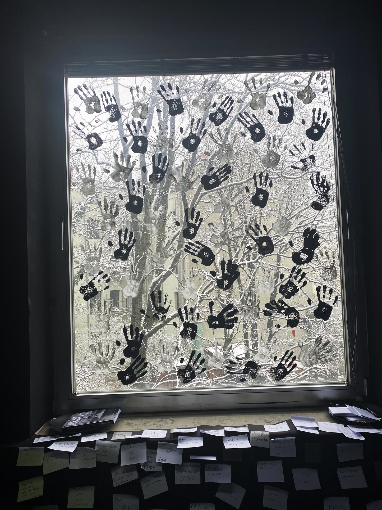 Window, acrylic on glass, UNITED WE STAND (2022)